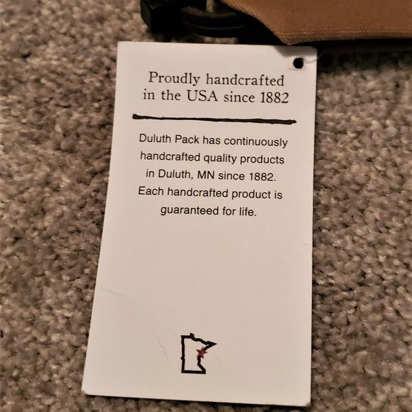 Duluth Pack Khaki Canvas Drawstring Knapsack Rucksack - NWT - Picture 4 of 6
